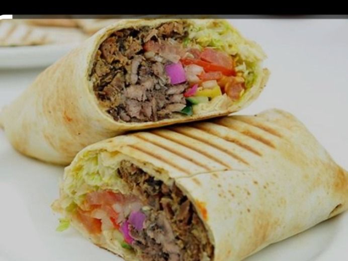 Mixed Meat Sandwich In Syrian Bread