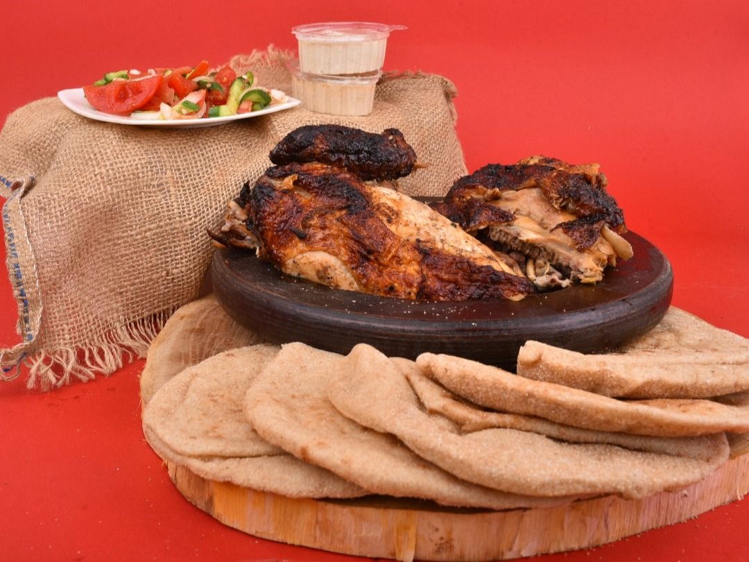 Grilled chicken half