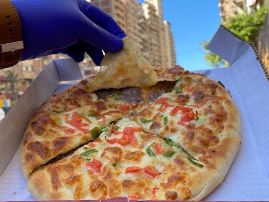 Sausage Hawawshi Pizza Face