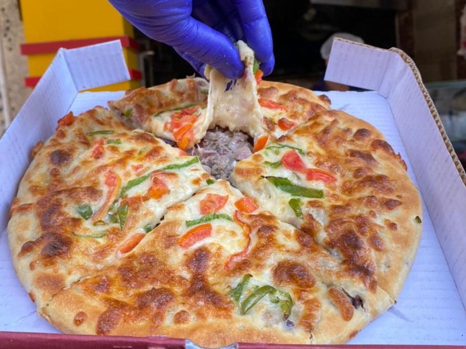 Meat Hawawshi Pizza Face