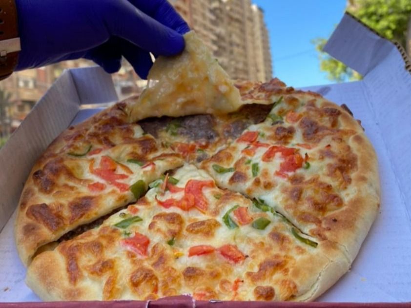 Sausage Hawawshi Pizza Face