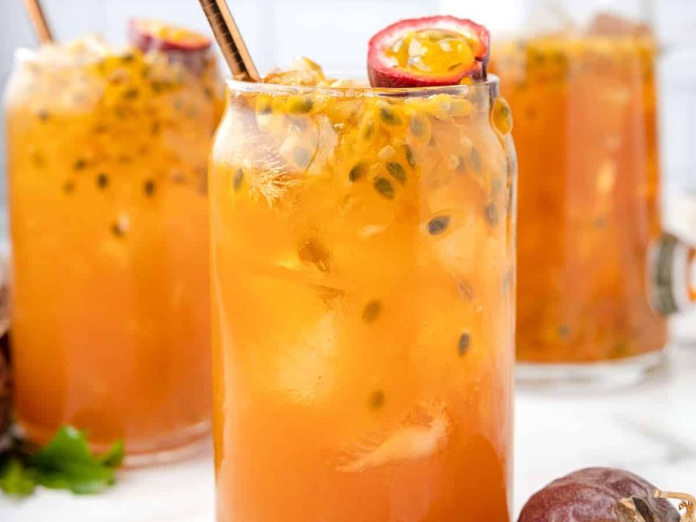 Iced tea passion fruit