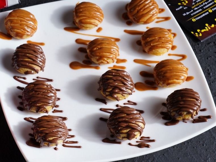 Mix Mini Pancakes Nutella And Lotus