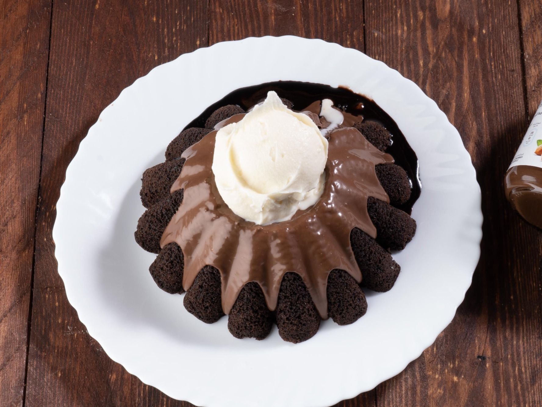 Molten Cake With Nutella Chocolate And Ice Cream