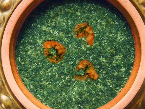 Shrimp Molokhia Tagine