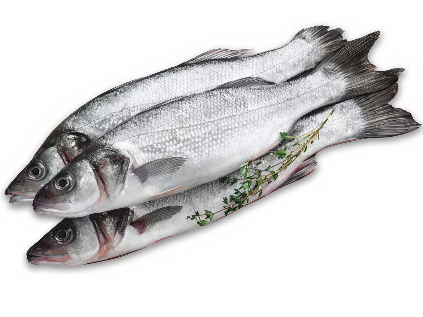 Fresh, Raw Sea Bass