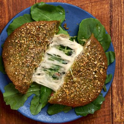 Taamia stuffed with mozzarella sandwich