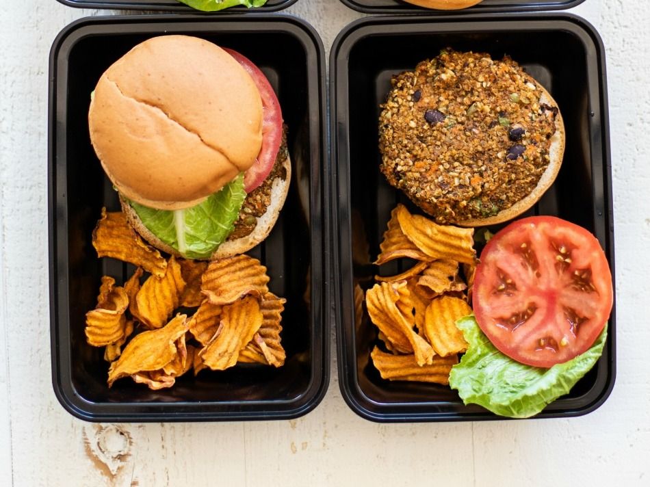 Burger Meal Outside