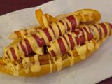 Sandwich Fries With Hot Dog And Big Tasty Ssauce