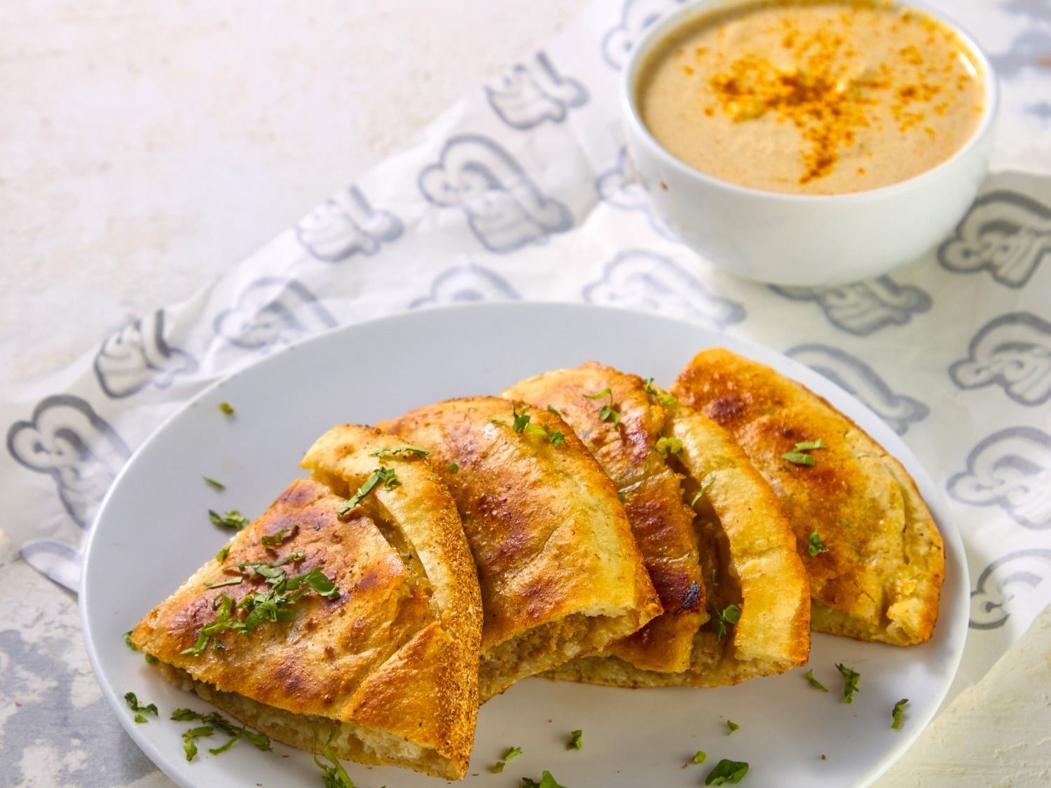 Hawawshi With Cheddar Cheese Sauce