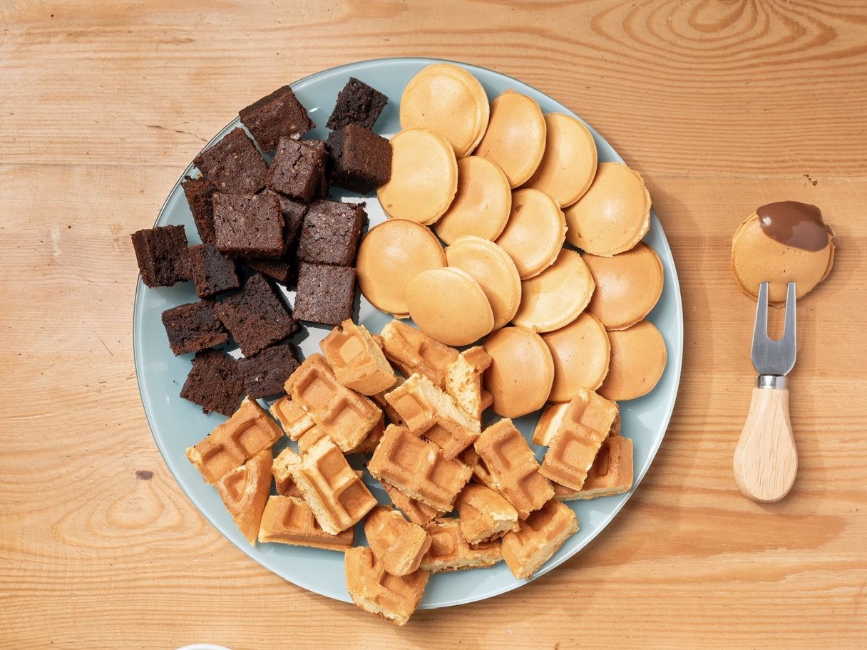 Trio Mix Waffle, Brownies & Mini Pancakes