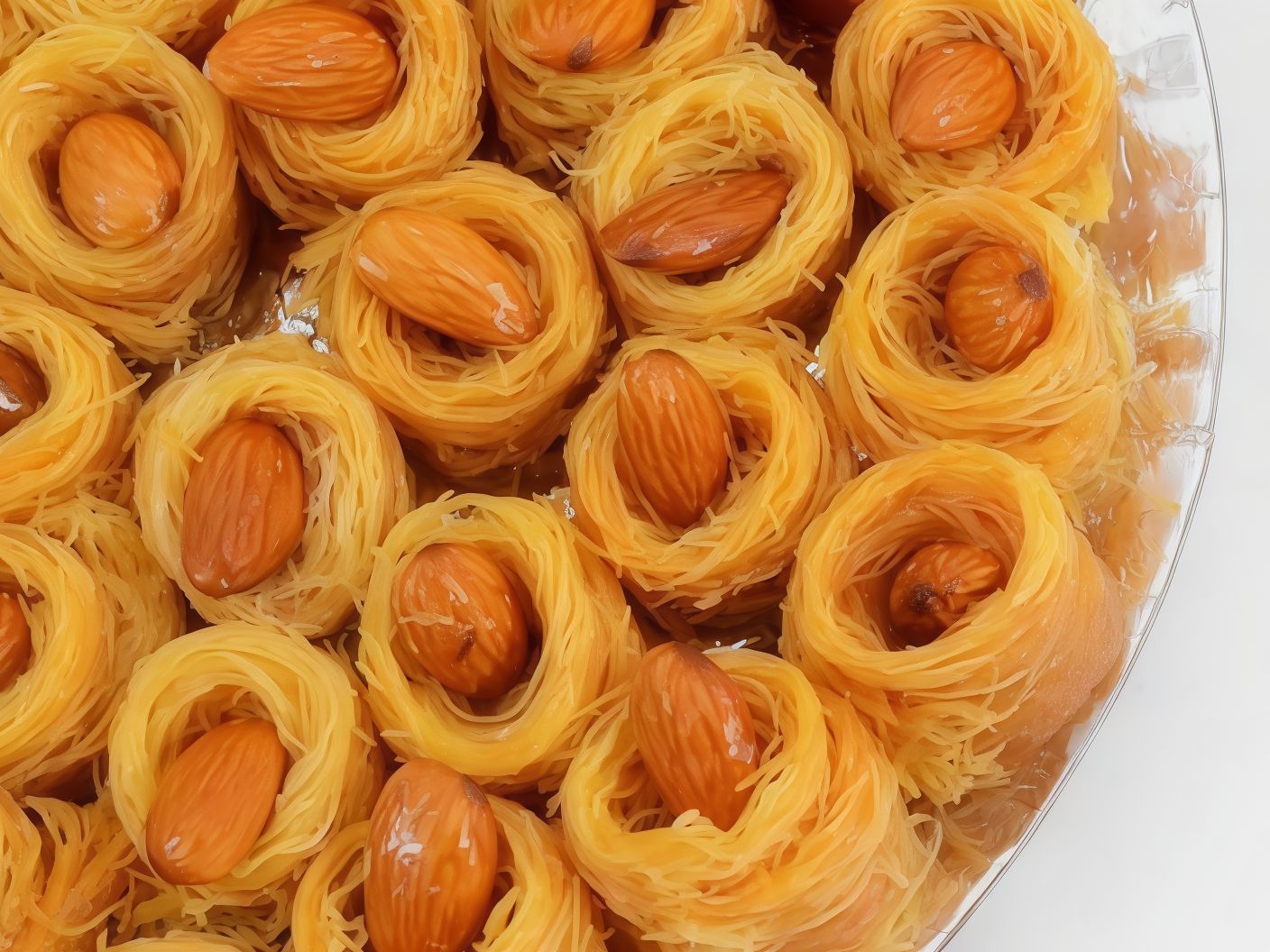 Kunafa Bird's Nest with Almonds