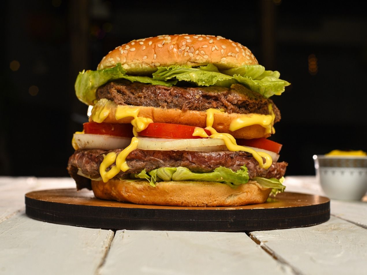 Oklahoma Burger With Cheese And Mushroom With Fries