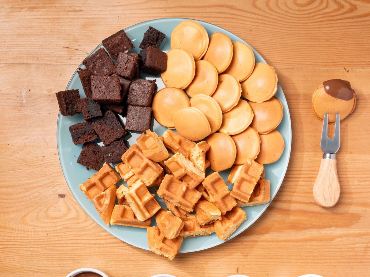 Fasting Trio Mini Pancakes , Brownies & Waffle Bites