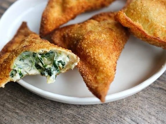 Sambosa With Cheese And Spinach