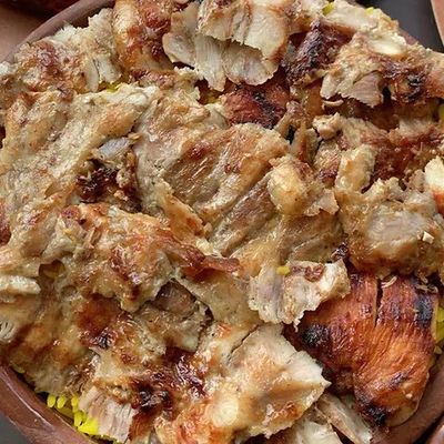 فتة شاورما دجاج كبيرة حمزة