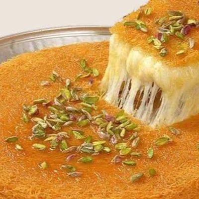 Large Konafa on charcoal Al Basha With Cheese