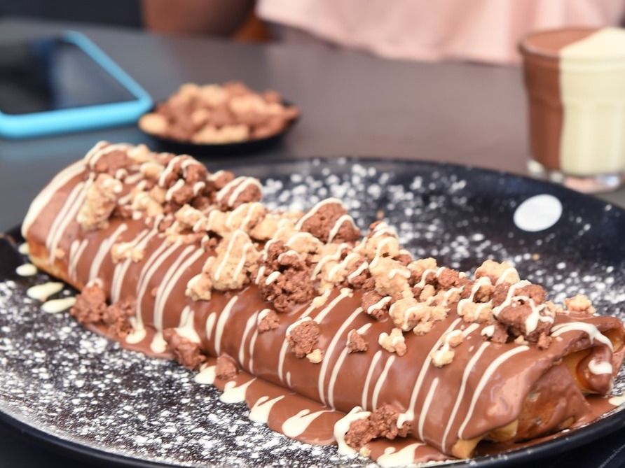 Iced Profitrole Crepe