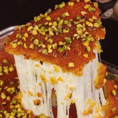 Mix Plate Of Fine And Rough Kunafa