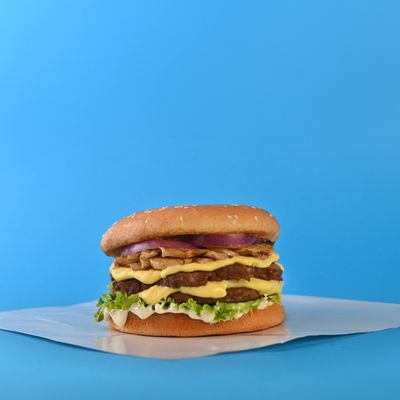 Mushroom Smash Burger Sandwich