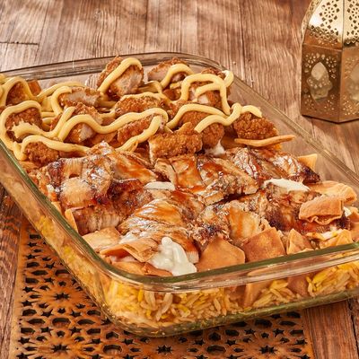 Shawarma Chicken Fattah And Crispy Chicken Service