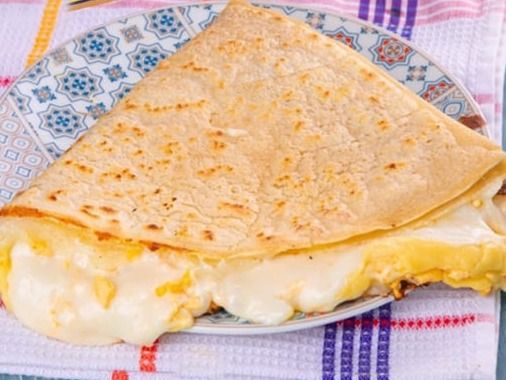Mixed Cheese with Turkey Crepe
