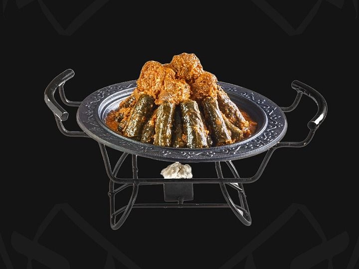 Vine Leaves Casserole with Meat and Oxtail