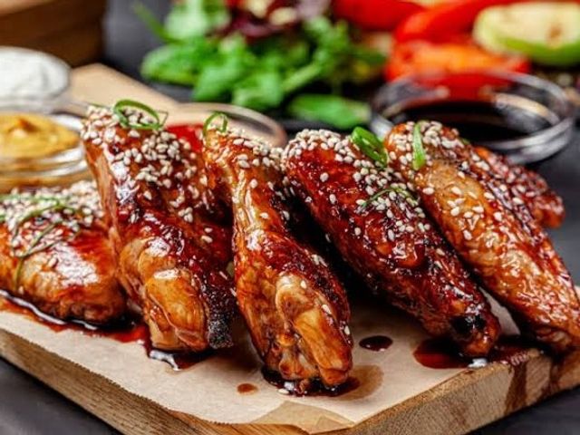 Glazed Chicken Wings With Hot Sour Sauce