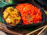 Chicken With Indian Curry Sauce Platter