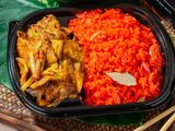 Beef With Indian Curry Sauce Platter
