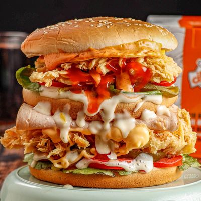 fire chicken burger