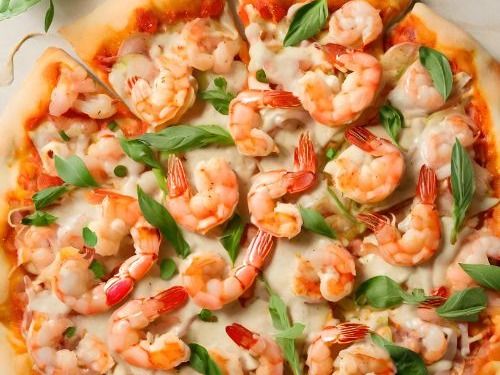 Vegetarian Shrimp Pizza