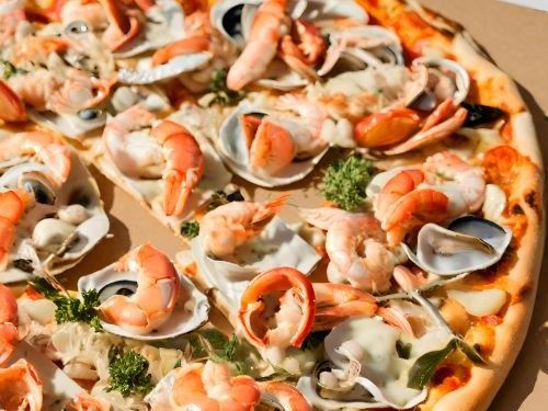 Vegetarian Seafood Pizza