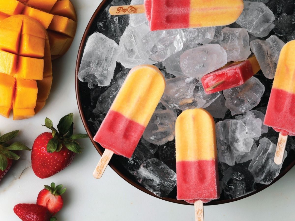 Strawberry With Mango Ice Cream 60 Calories