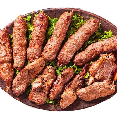 Mixed lamb kebab
