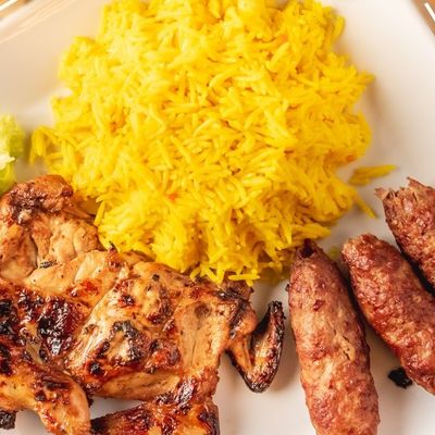 3 Baladi Kunduz kofta fingers with 1/4 thigh chicken meal
