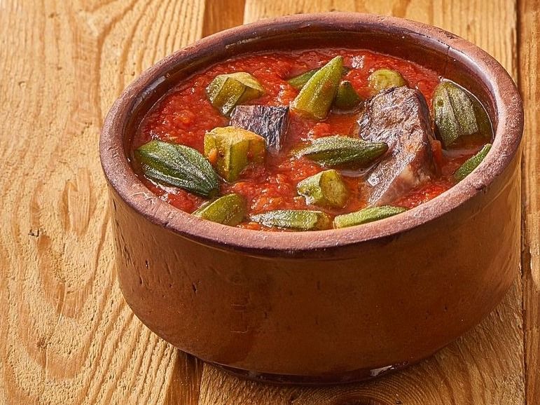 Okra with Meat Casserole