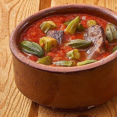 Okra with Meat Casserole