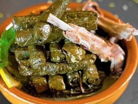 Vine Leaves with Lamb Meat Casserole