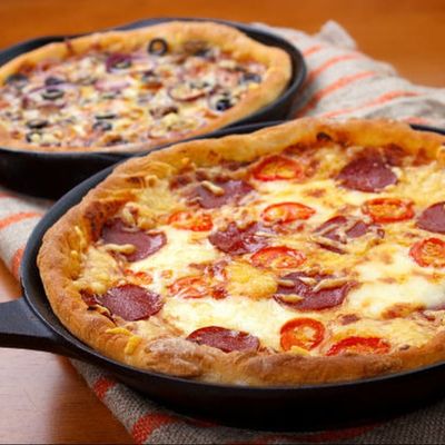 Italian pizza with pastrami