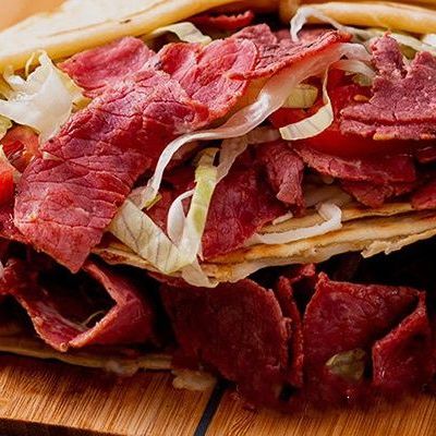 Pastrami and Kiri Cheese Crepe