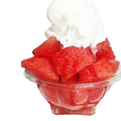 Watermelon Chunks With ICE Cream
