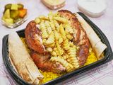 Grilled Chicken With Rice And Family Size Fries