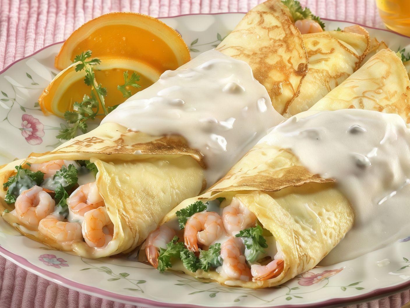 Shrimp Curry Crepe