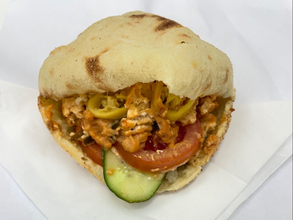 Mesh Cheese Served In Balady Bread