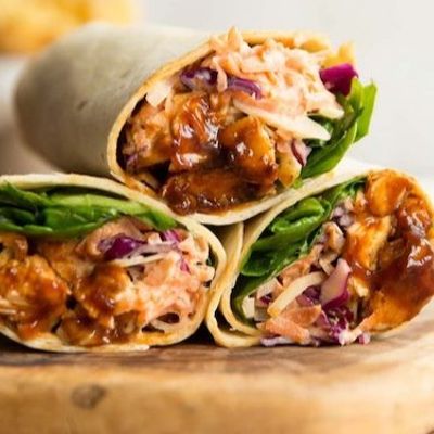 Chicken Wrap With BBQ Sauce