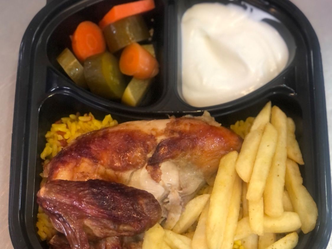 Quarter grilled chicken breast