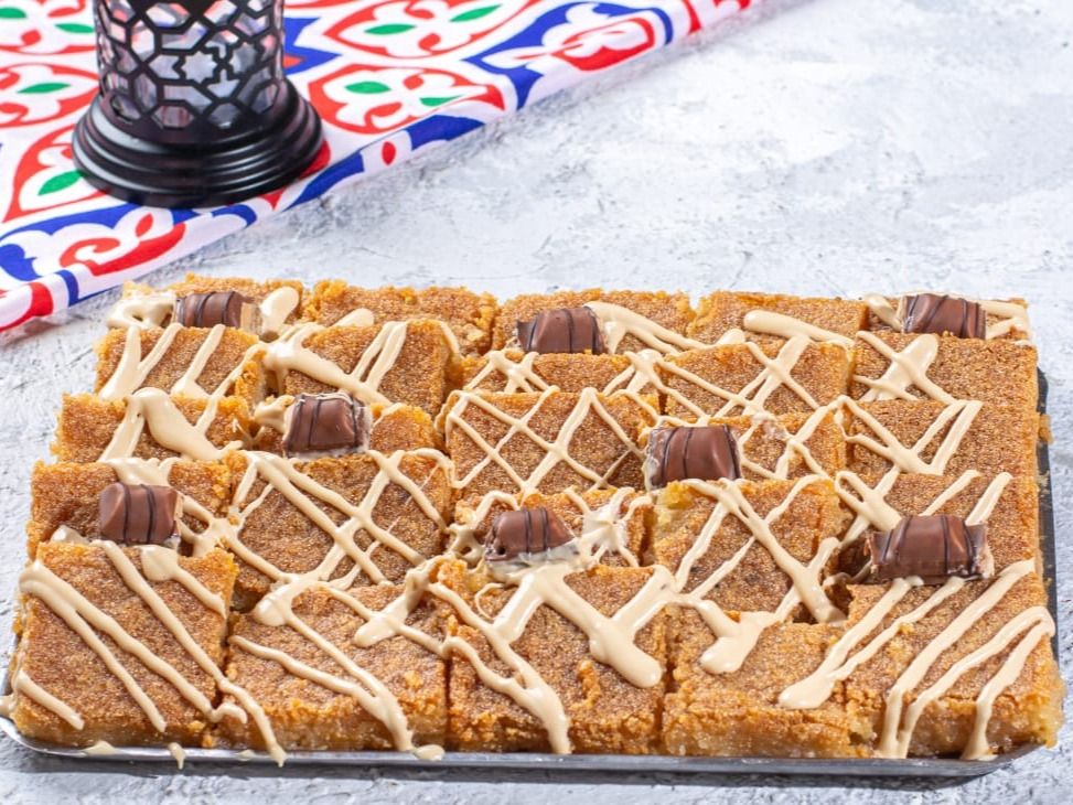 Basbousa With Kinder Bueno
