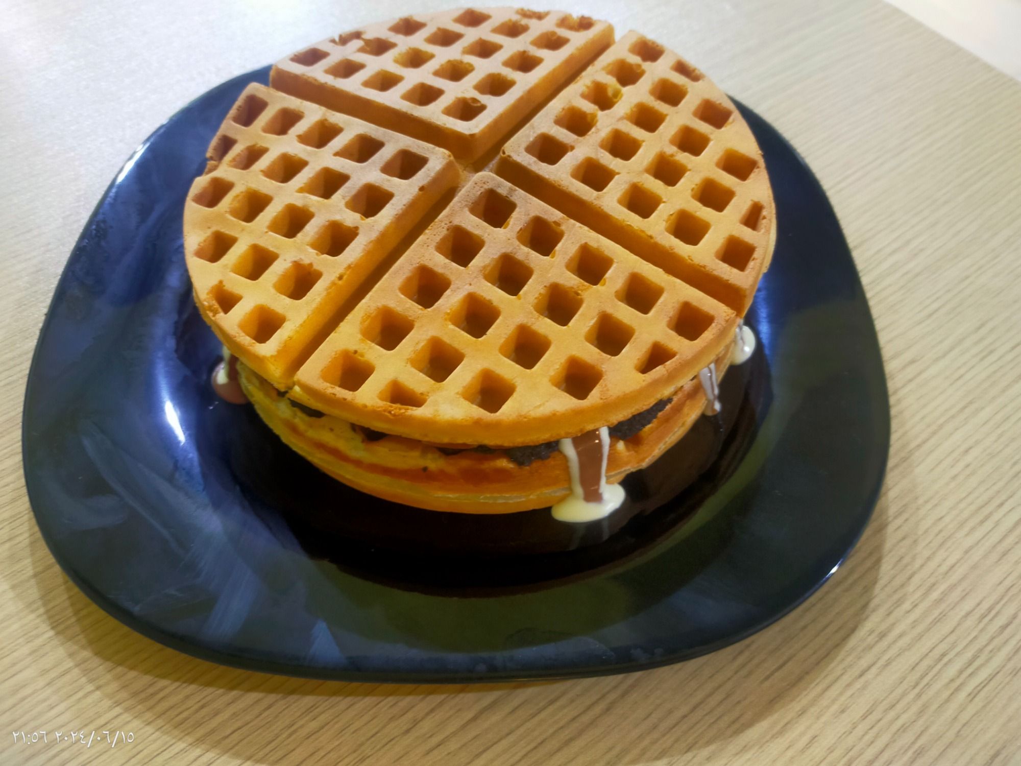 Choco Burger Waffle
