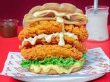 Chicken Zinger Sandwich With Potatoes